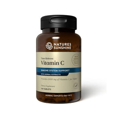 Nature's Sunshine Vitamin C Time Release bottle front view for daily immune support