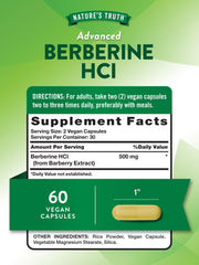 Nature's Truth barberry extract label highlights a plant-based berberine source.