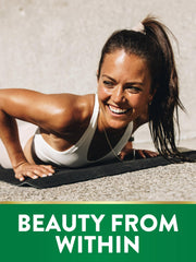 Label highlights vegan, non-GMO, gluten-free Nature's Truth Biotin