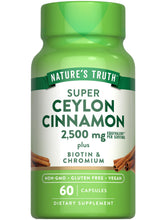 Nature's Truth Ceylon Cinnamon Capsules bottle for daily wellness.