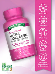 Nature's Truth Collagen Peptides per-serving information with 3,000 mg