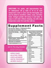 Nature's Truth Collagen Powder label closeup shows clean ingredients.