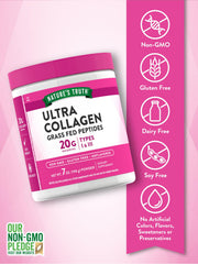 Nature's Truth Collagen Powder scoop highlights convenient serving size.