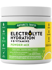 Nature's Truth electrolitos polvo limón en vaso para hidratación diaria