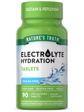 Nature's Truth electrolyte tablets pack front showing vegan, sugar-free hydration