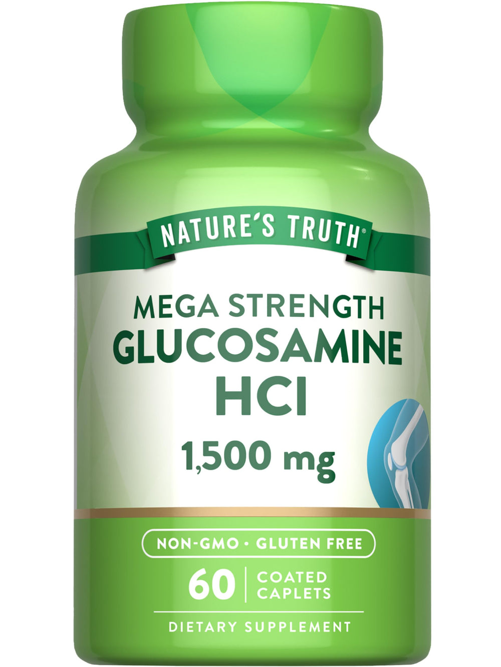 Nature's Truth Glucosamine HCl 1500mg bottle for daily joint support