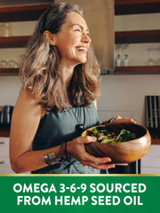 Nature's Truth hemp oil softgels ingredients list emphasizing gluten-free and non-GMO quality