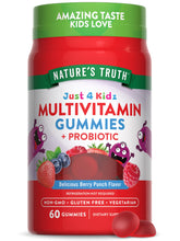 Nature's Truth Kids Multivitamin Gummies Berry Punch bottle for daily kid nutrition.