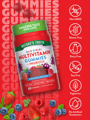 Nature's Truth label highlights gluten-free, non-GMO, and vegetarian-friendly formula.