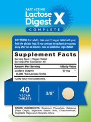 Nature's Truth lactase enzyme tablet closeup showing potency for digestion.