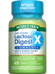 Nature's Truth lactose digest fast-acting tablets in a bottle for daily support.