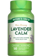 Nature's Truth Lavender Calm Softgels bottle for everyday non-drowsy calm