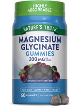 Nature's Truth Magnesium Glycinate Gummies bottle for adults supporting daily magnesium intake.