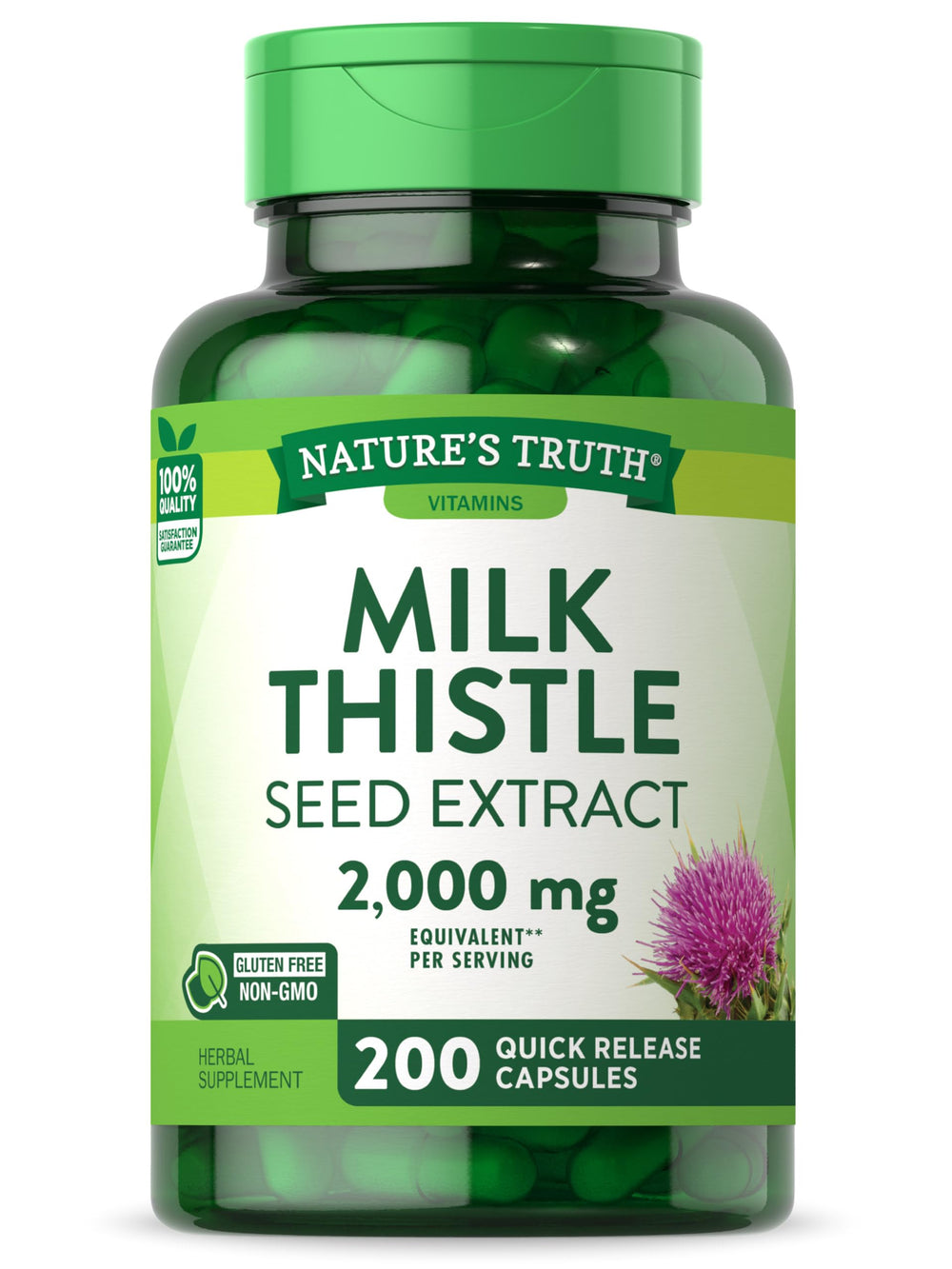 Nature's Truth milk thistle bottle for a convenient daily routine.