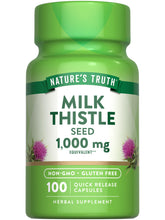 Nature's Truth Milk Thistle Seed Extract 1000mg bottle—easy daily dosage for herbal support.