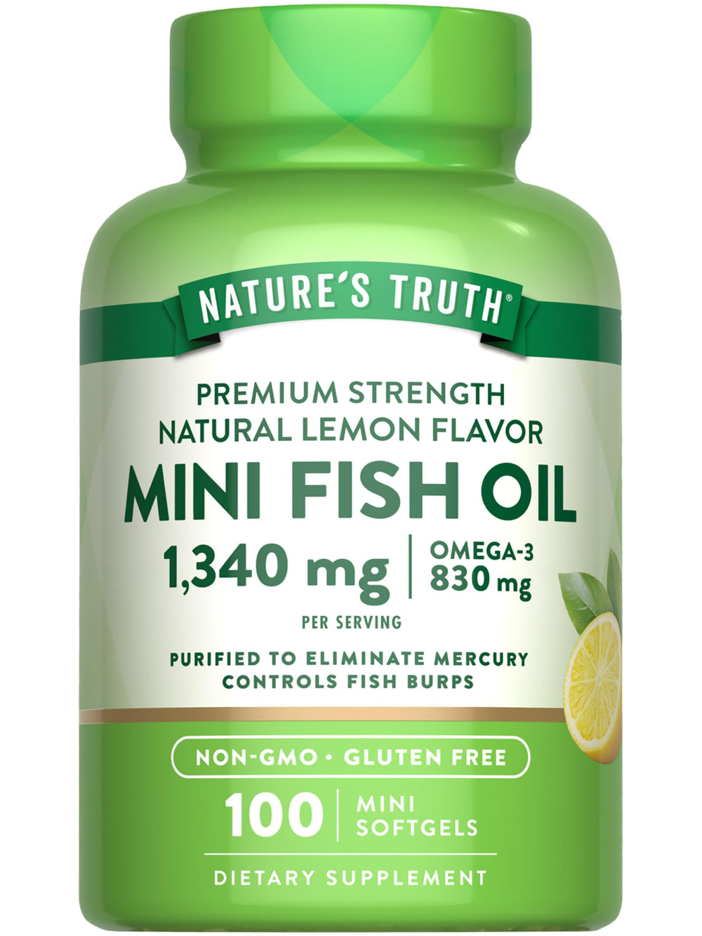 Nature's Truth bottle pour demonstrates easy daily dosing.