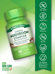 Nature's Truth capsules pouring from bottle emphasize easy daily supplementation.
