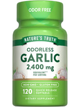 Nature's Truth Odorless Garlic 2400mg softgels front view for daily odor-free routine