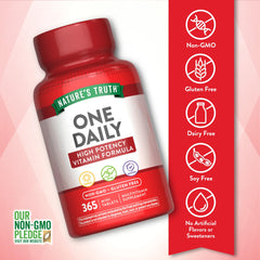 Nature's Truth One Daily Multivitamin mini-tablets show easy-to-swallow size