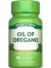 Nature's Truth Oregano Oil Softgels bottle shows carvacrol-rich Mediterranean extract
