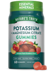 Nature's Truth potassium magnesium citrate gummies bottle for daily mineral support.