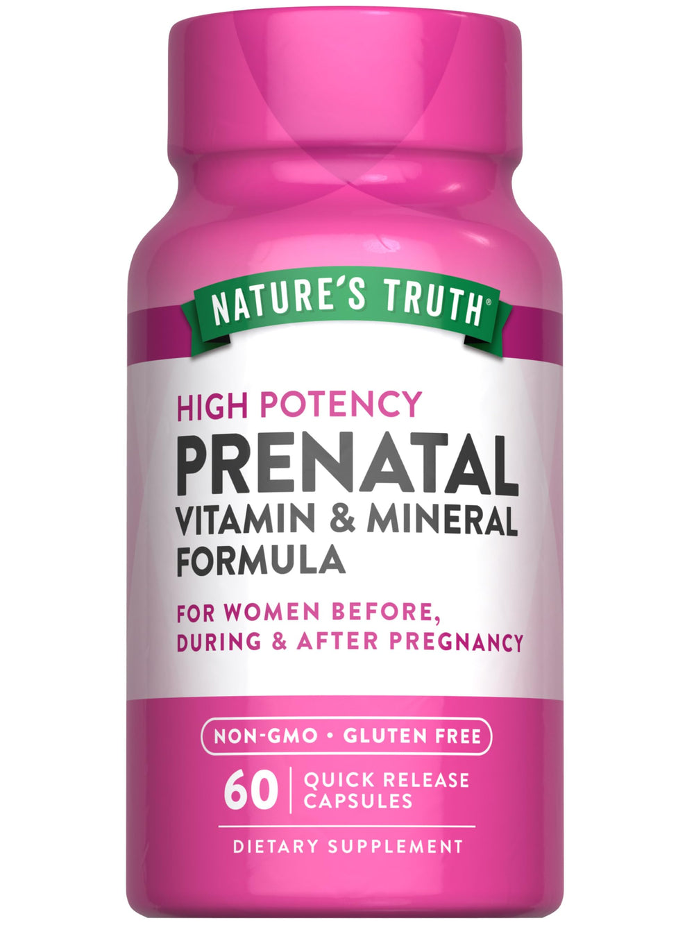 Nature's Truth Prenatal bottle front for daily pregnancy support