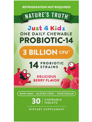 Nature's Truth Probiotics Kids berry chew tablet shown for easy daily use