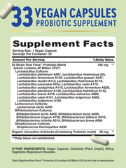 Close-up of Nature's Truth Raw Flora probiotic capsules for easy daily use.