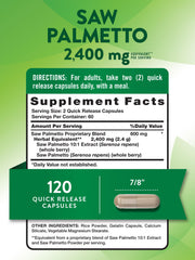 Nature's Truth Saw Palmetto Extract capsules close-up for easy daily use