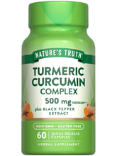 Nature's Truth turmeric curcumin bottle front label for daily wellness
