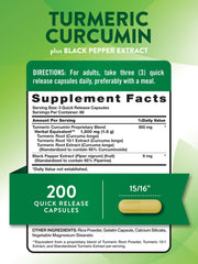 Nature's Truth Turmeric Curcumin Complex label shows 1500 mg per serving for consistent daily use