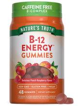 Nature's Truth vitamin B complex gummies bottle showing vegan gluten-free formula.