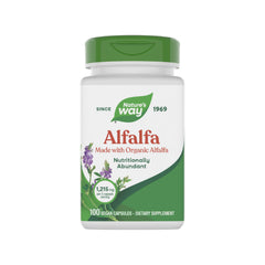 Nature's Way Alfalfa bottle front with clear label for easy identification