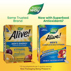 Nature's Way Alive! Men's Multivitamin serving scoop for easy daily use.