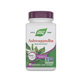 Nature's Way Ashwagandha bottle front highlighting premium extract for stress support.