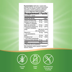 Nature's Way B-50 Complex tablets close-up for daily metabolism and nerve support