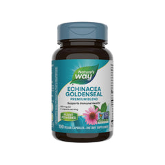 Nature's Way Echinacea Goldenseal bottle front for daily immune support.