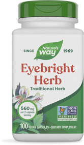 Nature's Way Eyebright capsules bottle front for eye support