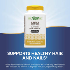 Nature's Way MSM bottle with cap for easy daily supplement routine.