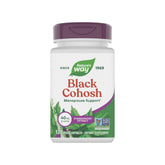 Nature's Way Premium Black Cohosh bottle pour shows easy daily dosing for menopause support