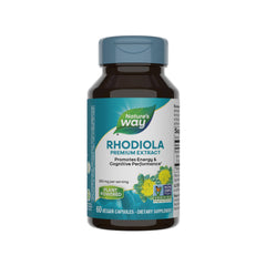 Nature's Way Rhodiola Premium Extract bottle for daily energy support.