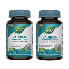 Nature's Way Valerian Premium Extract bottle front showing sleep support