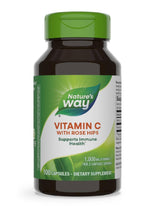 Nature's Way Vitamin C with Rose Hips bottle showing 1,000 mg vitamin C
