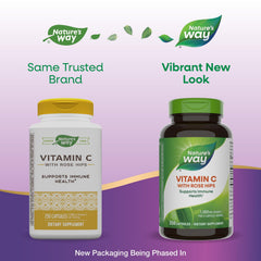 Nature's Way Vitamin C with Rose Hips features rose hips fruit for natural nutrients