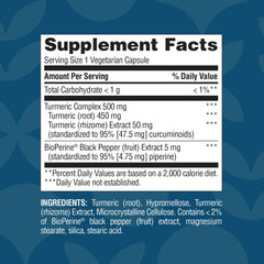 Nature's Wonder turmeric bottle with BioPerine cap emphasizing enhanced absorption