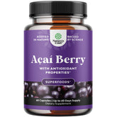 Natures Craft Acai Berry 600 mg bottle for easy daily immune and energy support.