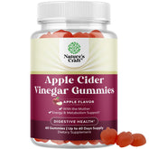 Natures Craft Apple Cider Vinegar Gummies bottle closeup for convenient digestion support.