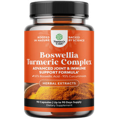 Natures Craft Boswellia Turmeric bottle front for joint support and immune vitality