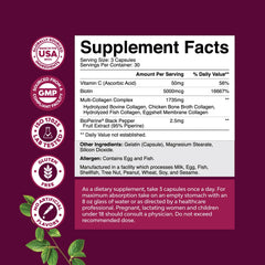 Natures Craft collagen capsules close-up showing capsule shape and packaging.