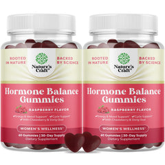 Natures Craft Hormone Balance Gummies bottle promoting mood and energy.